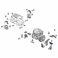 OEM 2019 Honda Pilot Bracket, RR. Engine Mounting Base Diagram - 50680-TZ5-A01