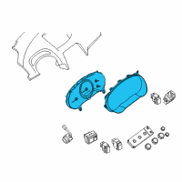 OEM Nissan Speedometer Instrument Cluster Diagram - 24810-ZM70A