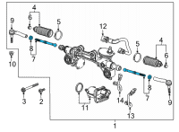 OEM Cadillac Escalade Inner Tie Rod Diagram - 84674099