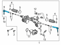 OEM Chevrolet Silverado 1500 LD Outer Tie Rod Diagram - 84179762