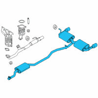 OEM 2011 Ford Edge Muffler & Pipe Diagram - CT4Z-5230-B