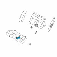 OEM 2002 Chrysler Sebring Rear Seat Cushion Pad Diagram - MR457679