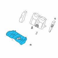 OEM 2001 Chrysler Sebring Seat Cushion Pad Diagram - MR611814