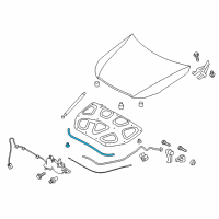 OEM 2013 Hyundai Genesis Strip-Seal Hood Diagram - 86435-3M000