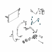 OEM Lincoln MKS Evaporator Tube Diagram - 8G1Z-19835-A