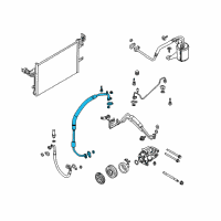 OEM Lincoln MKS Suction Line Diagram - 9G1Z-19867-A