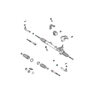 OEM Scion xA Outer Tie Rod Lock Nut Diagram - 90080-17080