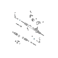 OEM 2005 Scion xA Outer Tie Rod Lock Nut Diagram - 90080-17080