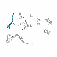 OEM 2007 Infiniti G35 Power Steering Hose & Tube Assembly Diagram - 49721-JK02D