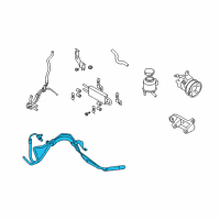 OEM 2009 Infiniti G37 Power Steering Hose & Tube Set Diagram - 49710-JK62C