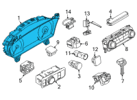 OEM Ford Maverick INSTRUMENT CLUSTER Diagram - NZ6Z-10849-A