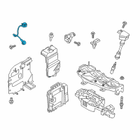 OEM 2014 Ford Fiesta Knock Sensor Diagram - BE8Z-12A699-B