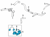 OEM 2020 Toyota Highlander Water Outlet Diagram - 16331-31220