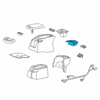 OEM 2000 Ford Excursion Cup Holder Diagram - YC3Z-7813562-AAA