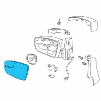 OEM 2014 Ford Escape Mirror Glass Diagram - CJ5Z-17K707-A