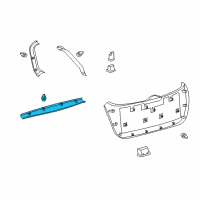 OEM 2012 Toyota Venza Upper Molding Diagram - 64783-0T011-A0