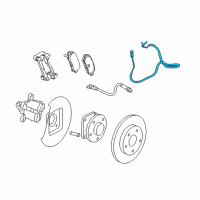 OEM 2013 Buick LaCrosse Rear Speed Sensor Diagram - 13323030