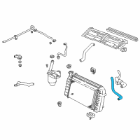 OEM Pontiac Firebird Radiator Inlet Hose Diagram - 10197675