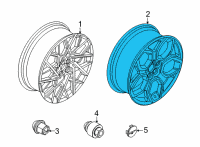 OEM 2022 Ford Mustang Mach-E WHEEL ASY Diagram - LK9Z-1007-D