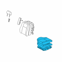 OEM 2000 Toyota Corolla Cushion Assembly Diagram - 71410-02220-B0