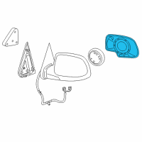 OEM 2001 Chevrolet Suburban 2500 Mirror Glass Diagram - 88986363