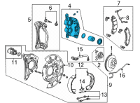 OEM 2020 Chevrolet Silverado 3500 HD Caliper Diagram - 13544898