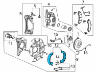 OEM 2020 GMC Sierra 2500 HD Park Brake Shoes Diagram - 84523897