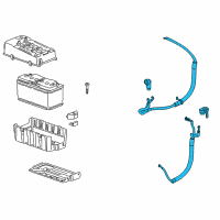 OEM Cadillac SRX Negative Cable Diagram - 20869722