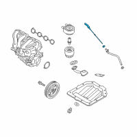 OEM Hyundai Kona Oil Level Gauge Rod Assembly Diagram - 26611-2B611