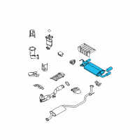 OEM 2007 Nissan Murano MUFFLER Assembly - Exhaust Main Diagram - 20100-CC00A