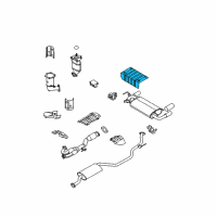 OEM 2005 Nissan Murano INSULATOR - Heat, Rear Floor Diagram - 74762-CA01A