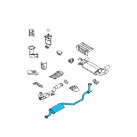 OEM Nissan Murano Exhaust, Sub Muffler Assembly Diagram - 20300-CC00C