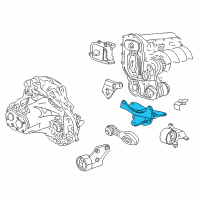 OEM 1999 Chevrolet Cavalier Bracket Asm-Engine Mount Strut Diagram - 22590181