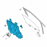 OEM 2020 Ford Police Interceptor Utility Window Regulator Diagram - LB5Z-5823208-A