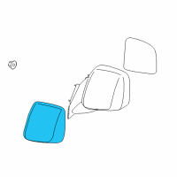OEM 2013 Nissan NV200 Mirror Body Cover, Driver Side Diagram - 96374-3LM0B