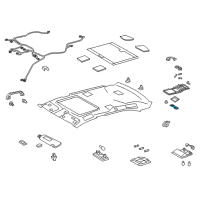 OEM 2015 Lexus LS460 Lens, Spot Lamp Diagram - 81361-50070