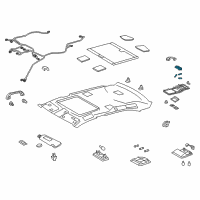 OEM 2015 Lexus LS460 Lamp Sub-Assembly, Console Diagram - 81206-50440