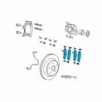 OEM 2016 Jeep Wrangler Rear Disc Brake Pad Kit Diagram - 68003776AA