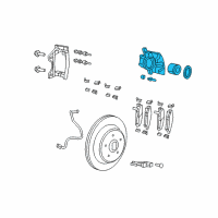 OEM 2009 Jeep Wrangler CALIPER-Disc Brake Diagram - 68003778AA