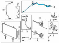 OEM Acura TLX Hanger Assembly (Inner) Diagram - 80331-TGV-A01