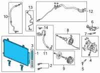 OEM Acura Condenser Assembly Diagram - 80100-TGV-A01