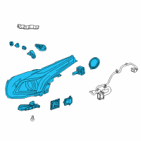 OEM 2016 Cadillac CTS Headlamp Assembly Diagram - 23330244