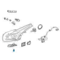 OEM 2014 Cadillac CTS Headlamp Assembly Bolt Diagram - 11611906