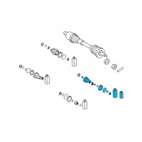 OEM 2010 Hyundai Azera Boot Kit-Front Axle Wheel Side LH Diagram - 49509-3KA20