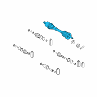 OEM 2010 Hyundai Sonata Shaft Assembly-Drive, LH Diagram - 49500-0A410