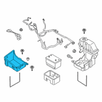 OEM 2021 Ford F-350 Super Duty Battery Tray Diagram - LC3Z-10732-B