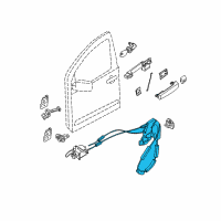 OEM 2012 Nissan Pathfinder Front Left Door Lock Actuator Diagram - 80501-ZP70A