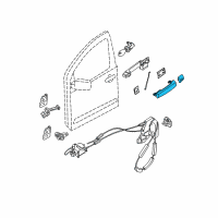 OEM 2006 Nissan Frontier Front Door Outside Handle Assembly, Left Diagram - 806B1-ZP40C