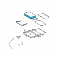 OEM Toyota Highlander Glass Weatherstrip Diagram - 63251-48050