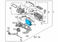 OEM 2022 Ford Bronco CORE - AIR CONDITIONING EVAPOR Diagram - MB3Z-19860-A